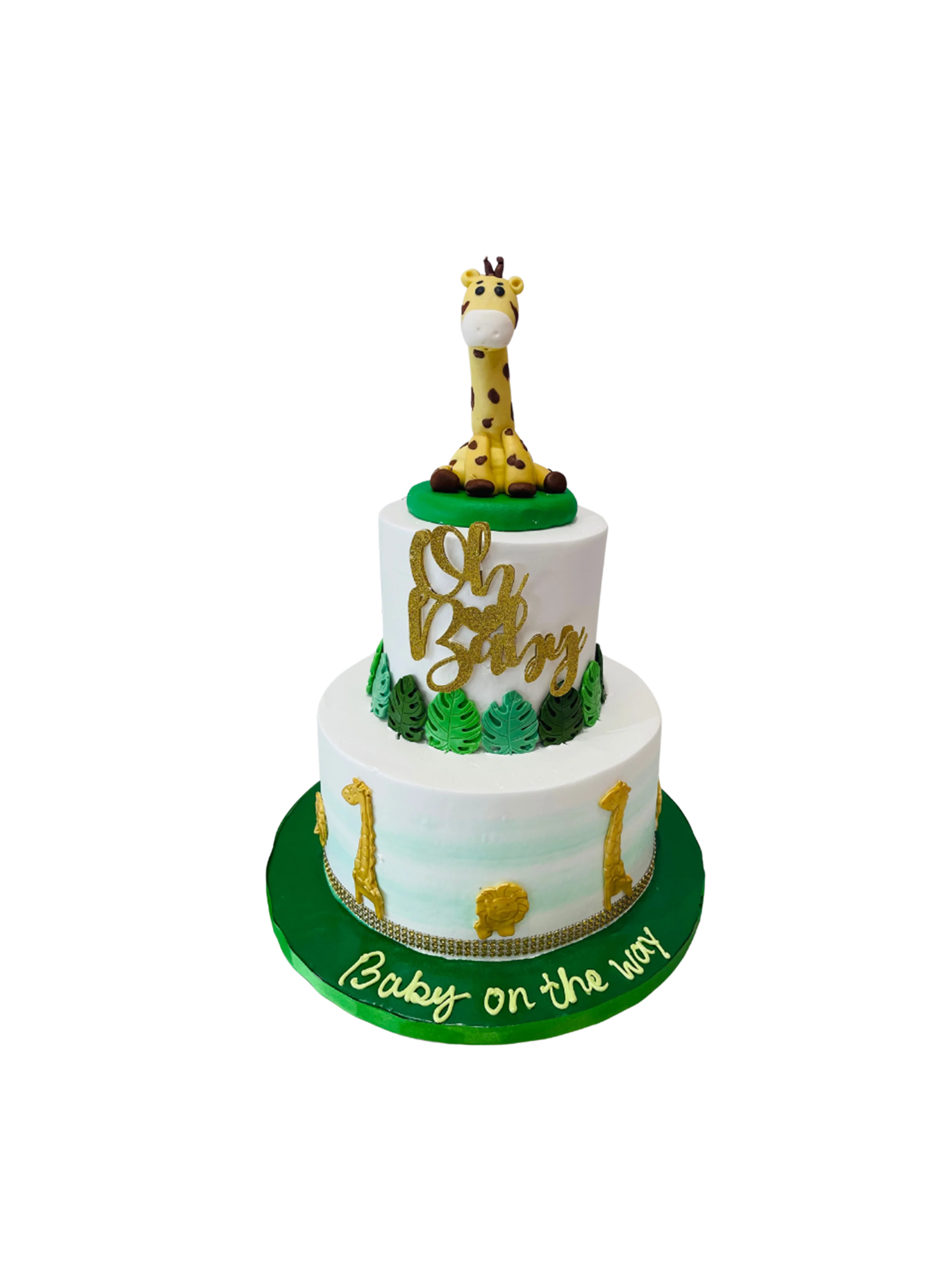 Jungle Safari Cream Tiered Cake