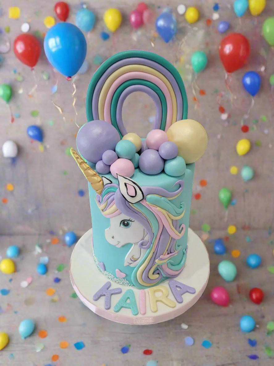 Kaira Unicorn Fondant Cake - Image 2