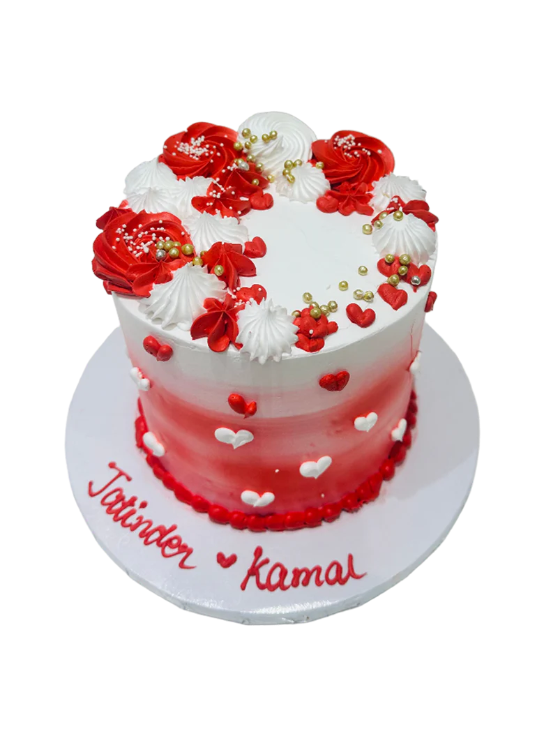 Kamal Red & White Cream Cake
