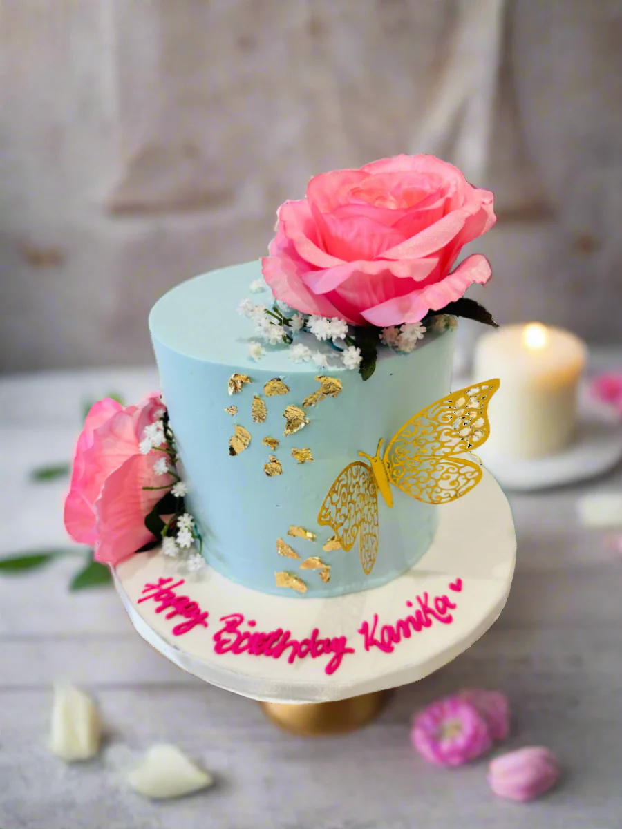 Kanika Pink Floral Cake - Image 6