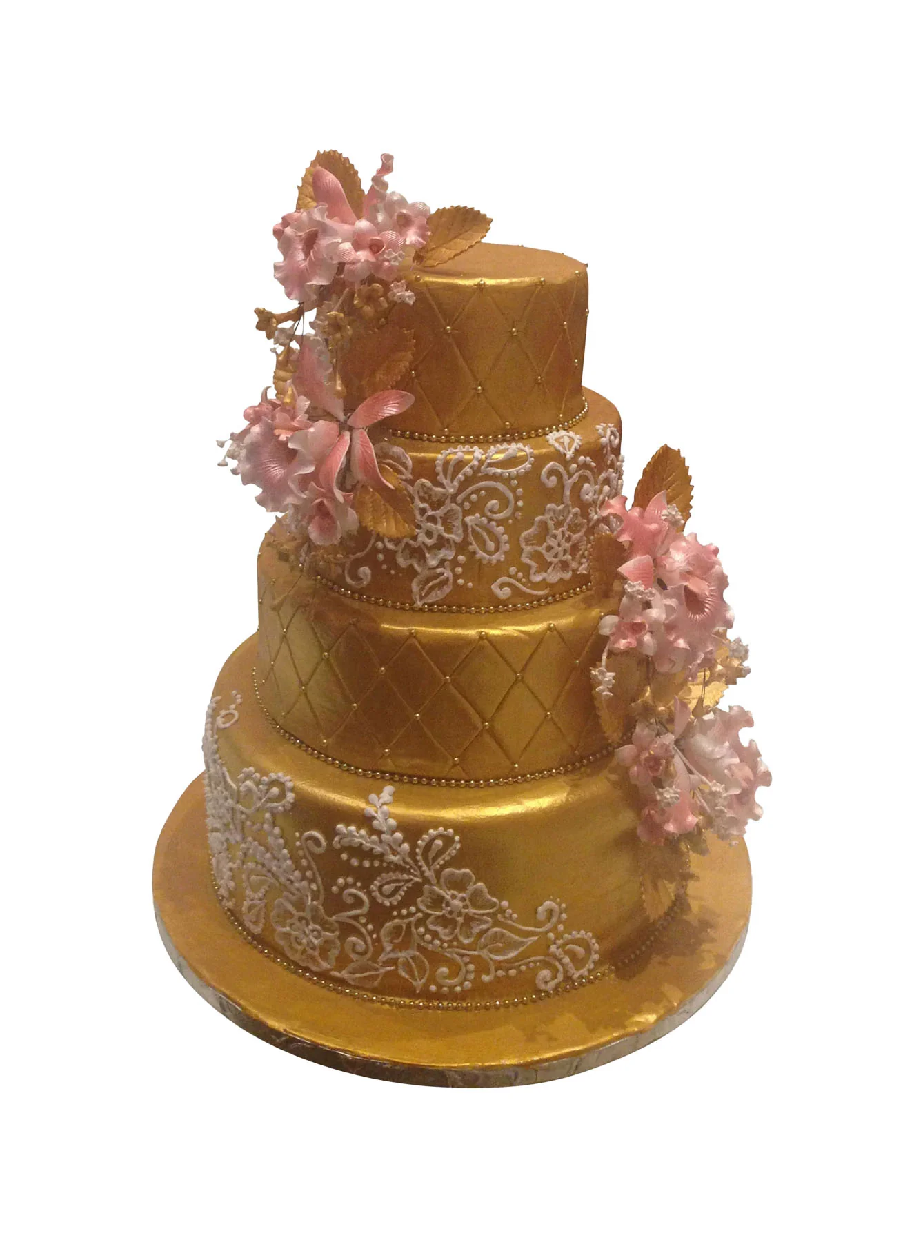 Katie Golden Wedding Cake - Image 4