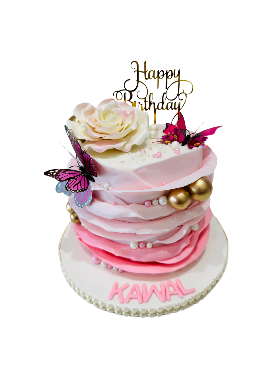 Kawal Ruffle Fondant Cake