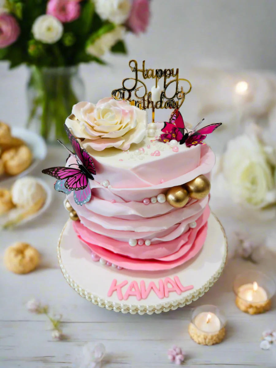 Kawal Ruffle Fondant Cake - Image 2