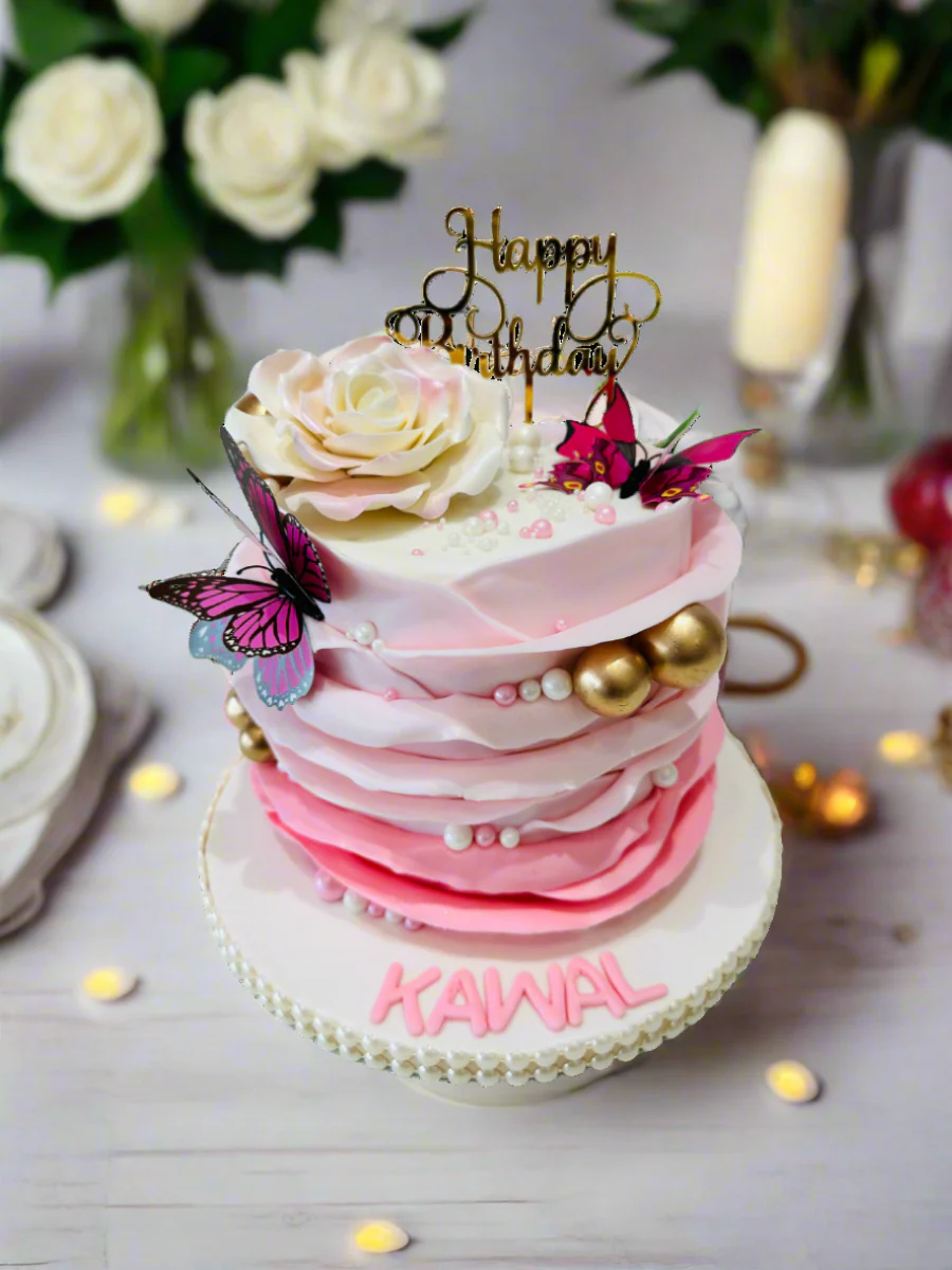 Kawal Ruffle Fondant Cake - Image 3