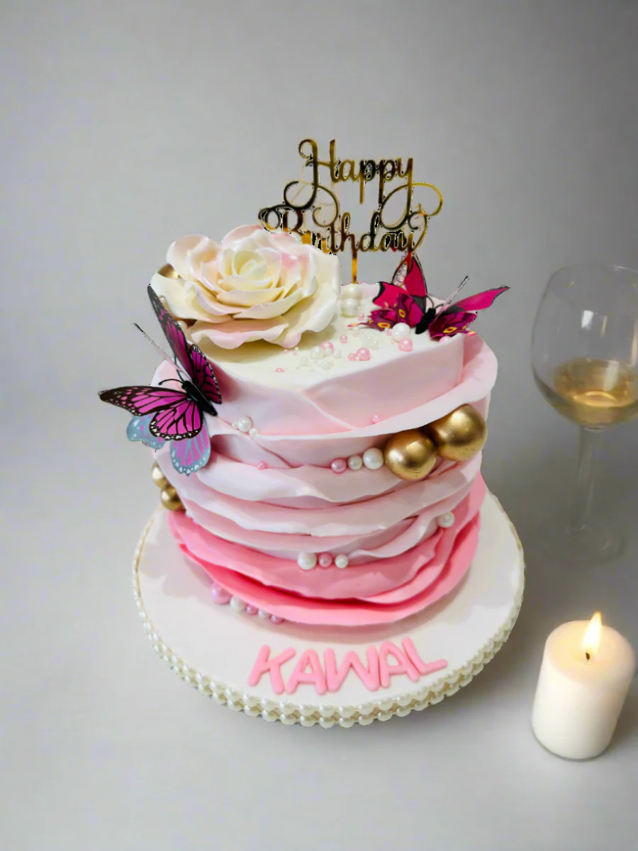 Kawal Ruffle Fondant Cake - Image 4