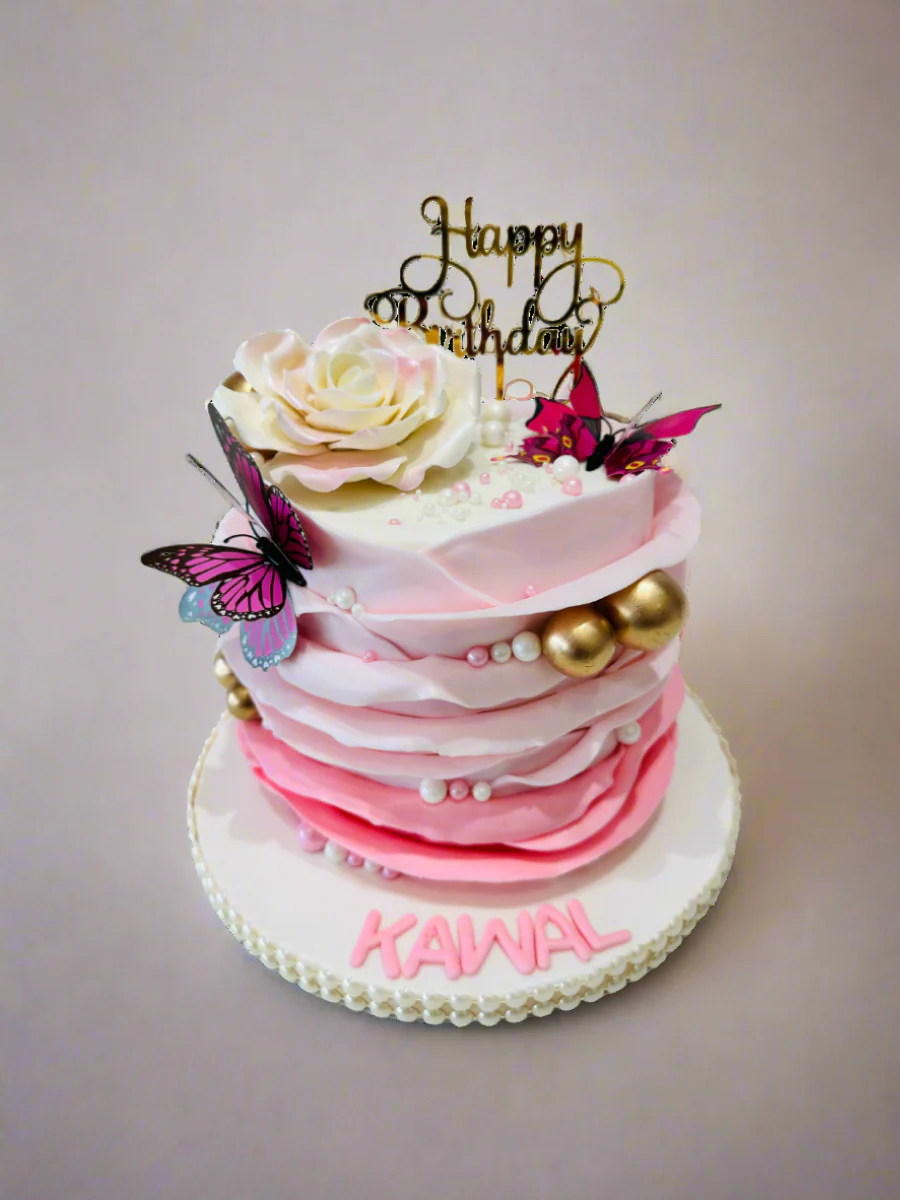 Kawal Ruffle Fondant Cake - Image 5