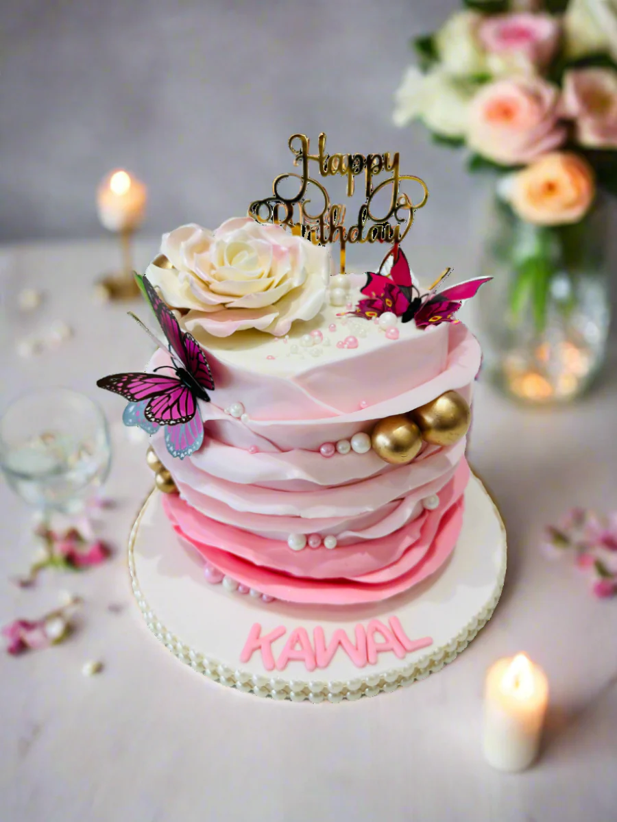 Kawal Ruffle Fondant Cake - Image 6