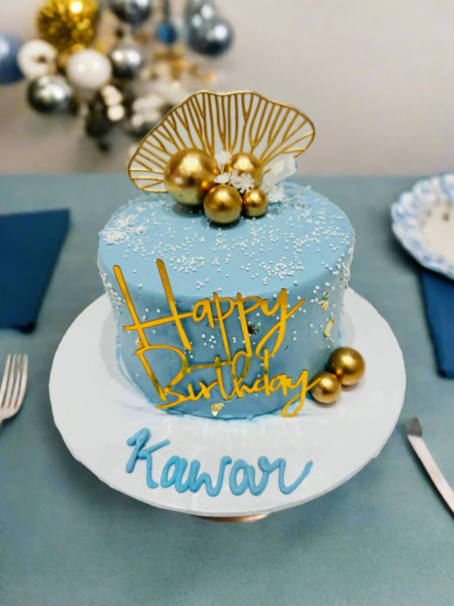 Kawar Blue & Gold Cake - Image 2