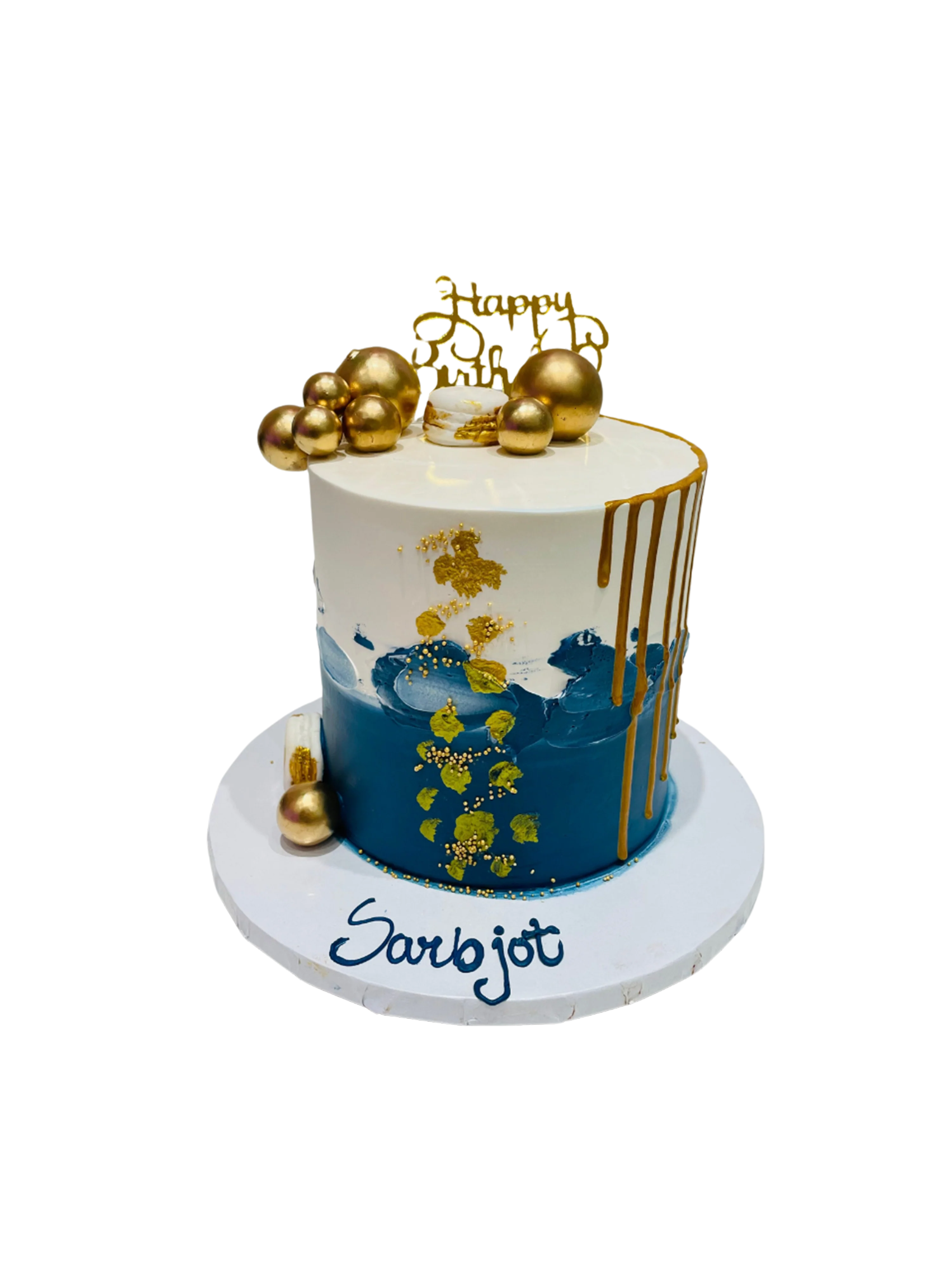 Kevin Gold Drizzle Birthday Cake