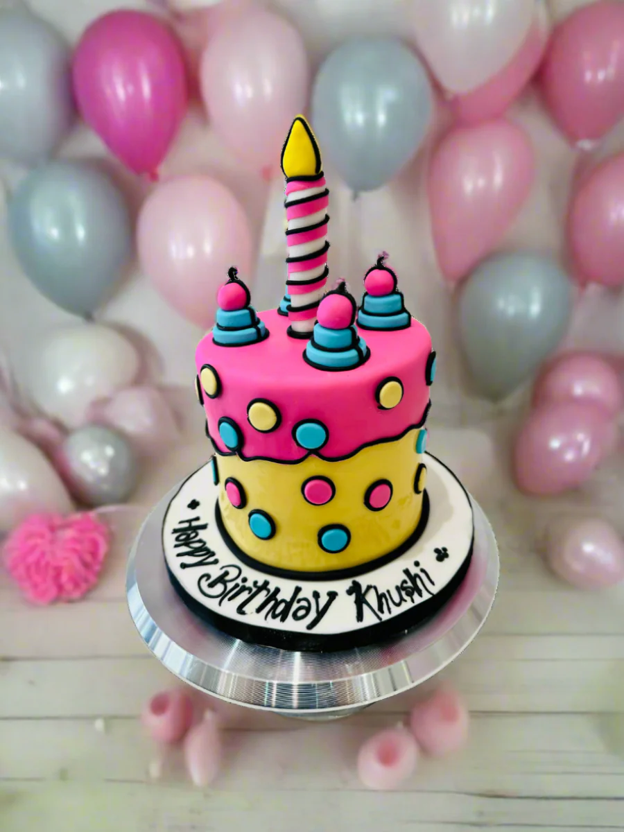 Khushi Comic Fondant Cake - Image 3
