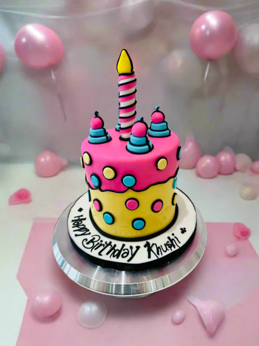 Khushi Comic Fondant Cake - Image 5