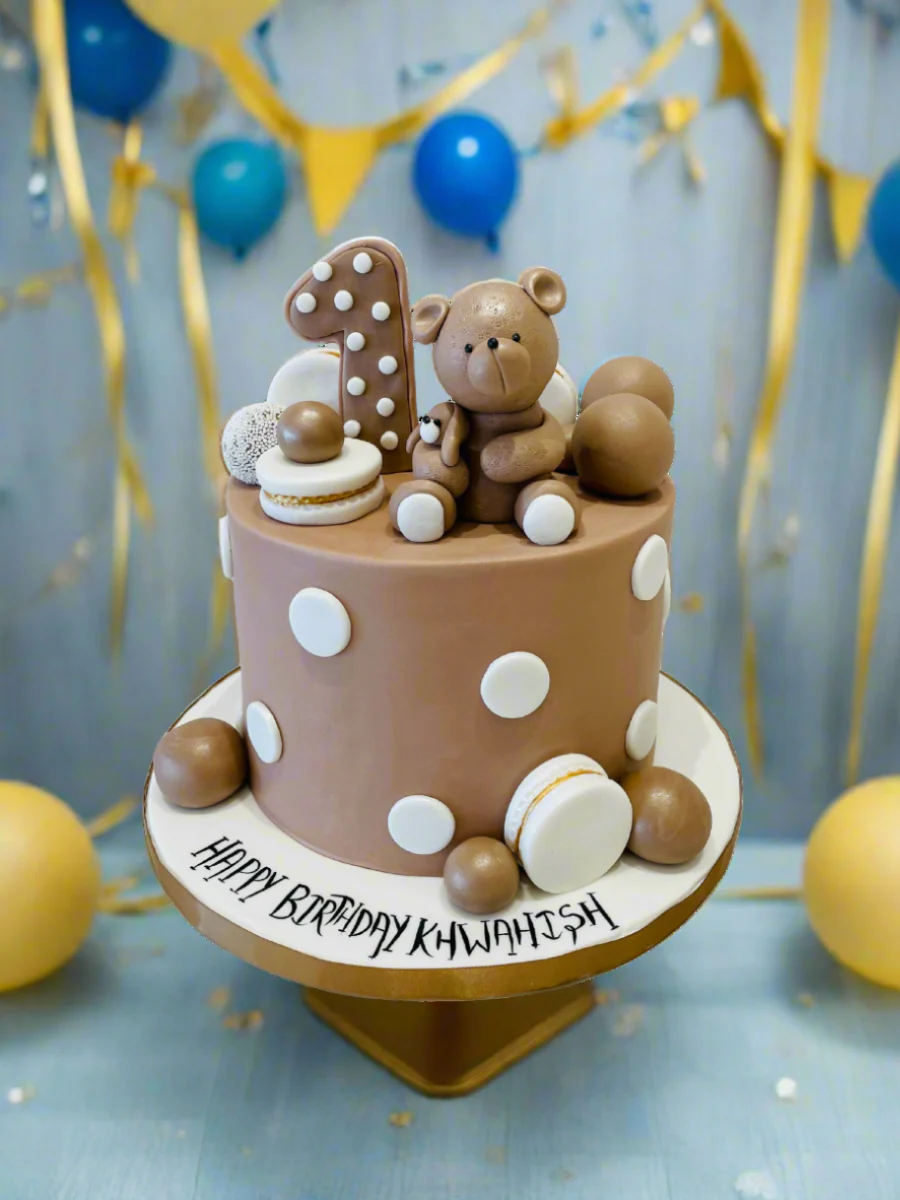 Khwahish Teddy Fondant Cake - Image 2
