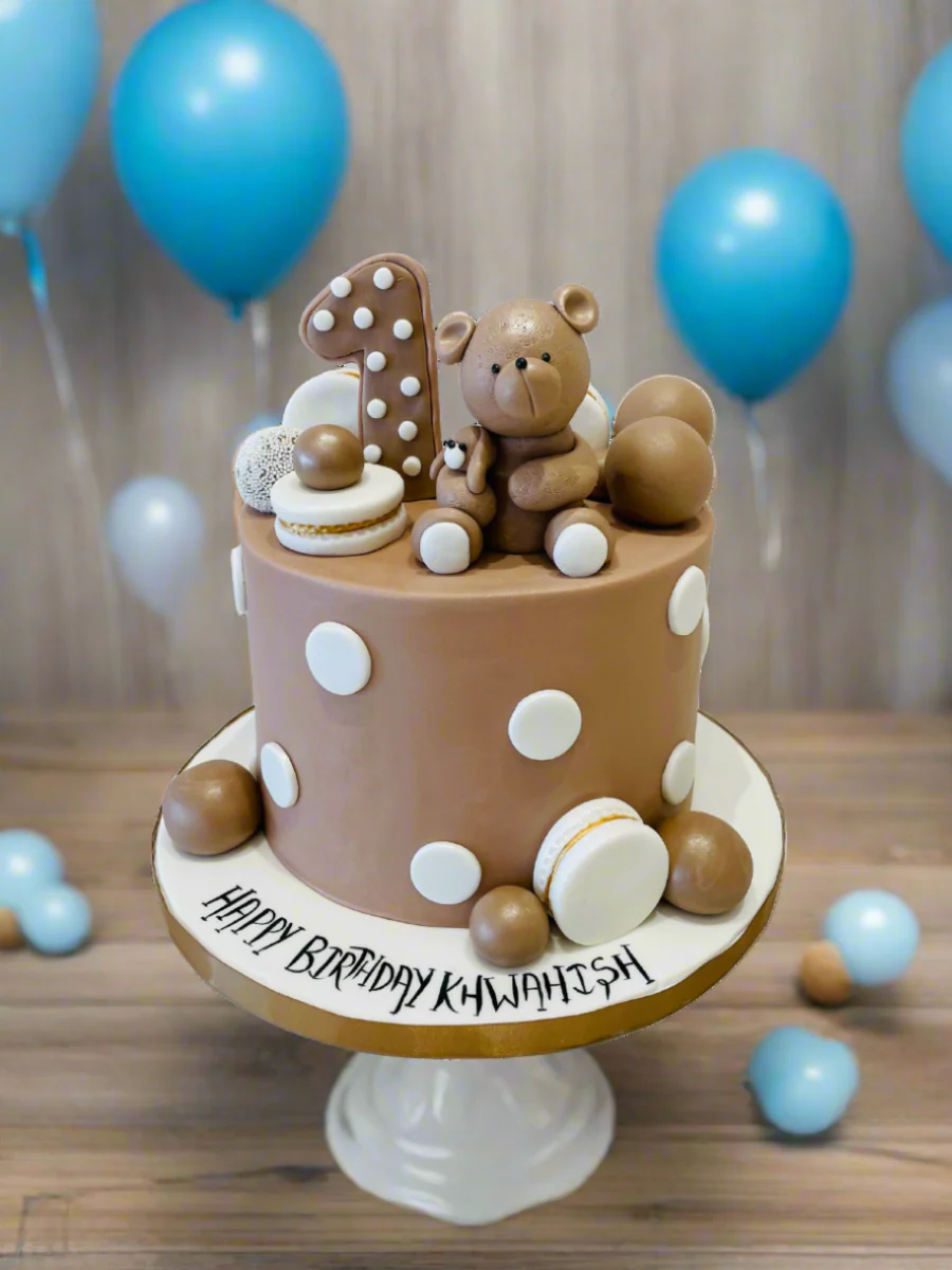 Khwahish Teddy Fondant Cake - Image 4