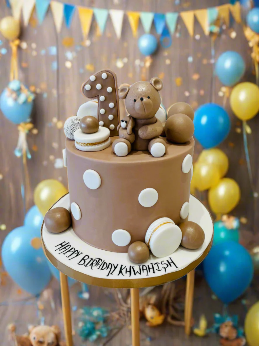 Khwahish Teddy Fondant Cake - Image 6