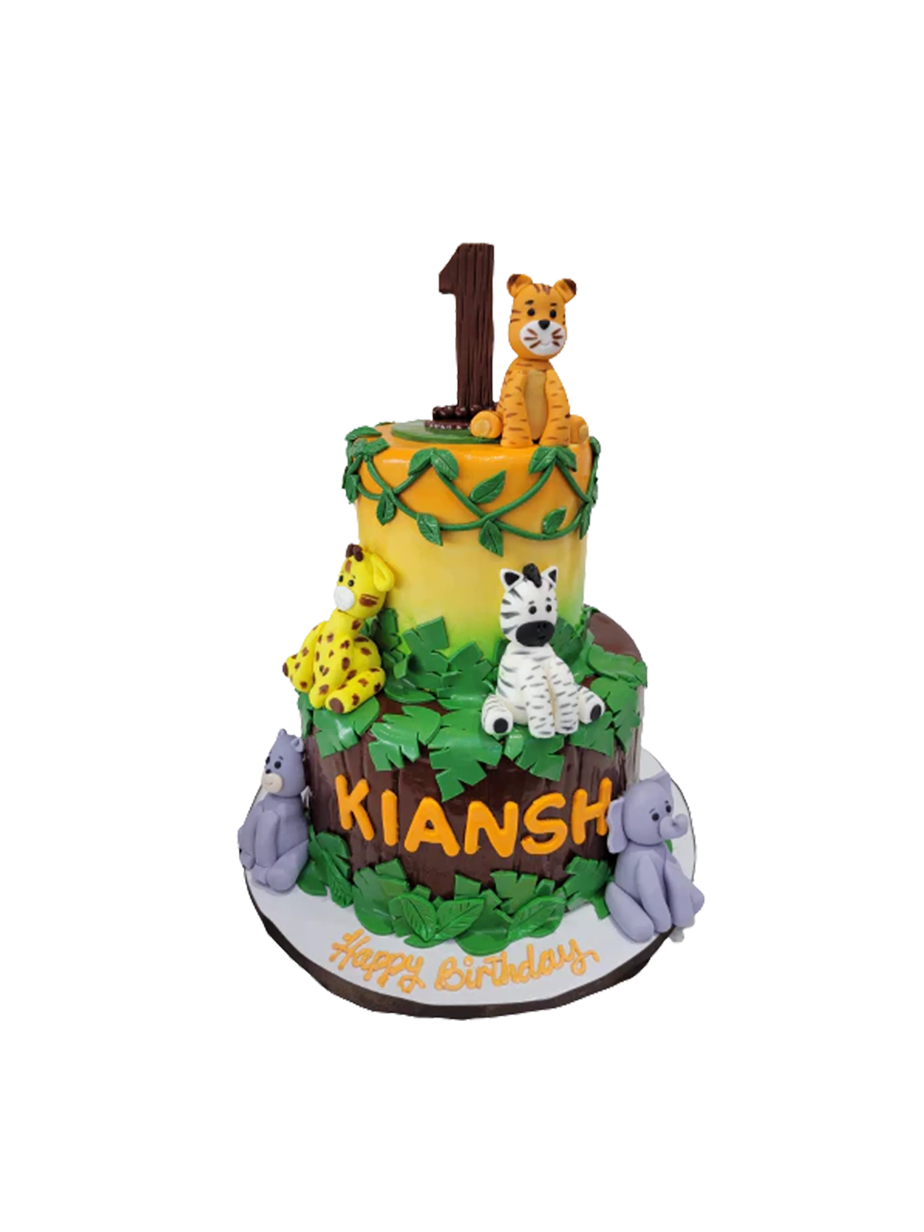 Kiansh Jungle Fondant Cake