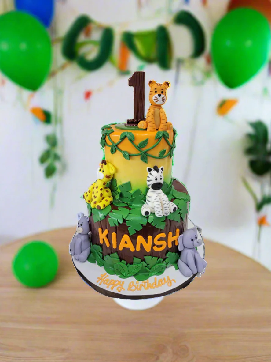 Kiansh Jungle Fondant Cake - Image 2