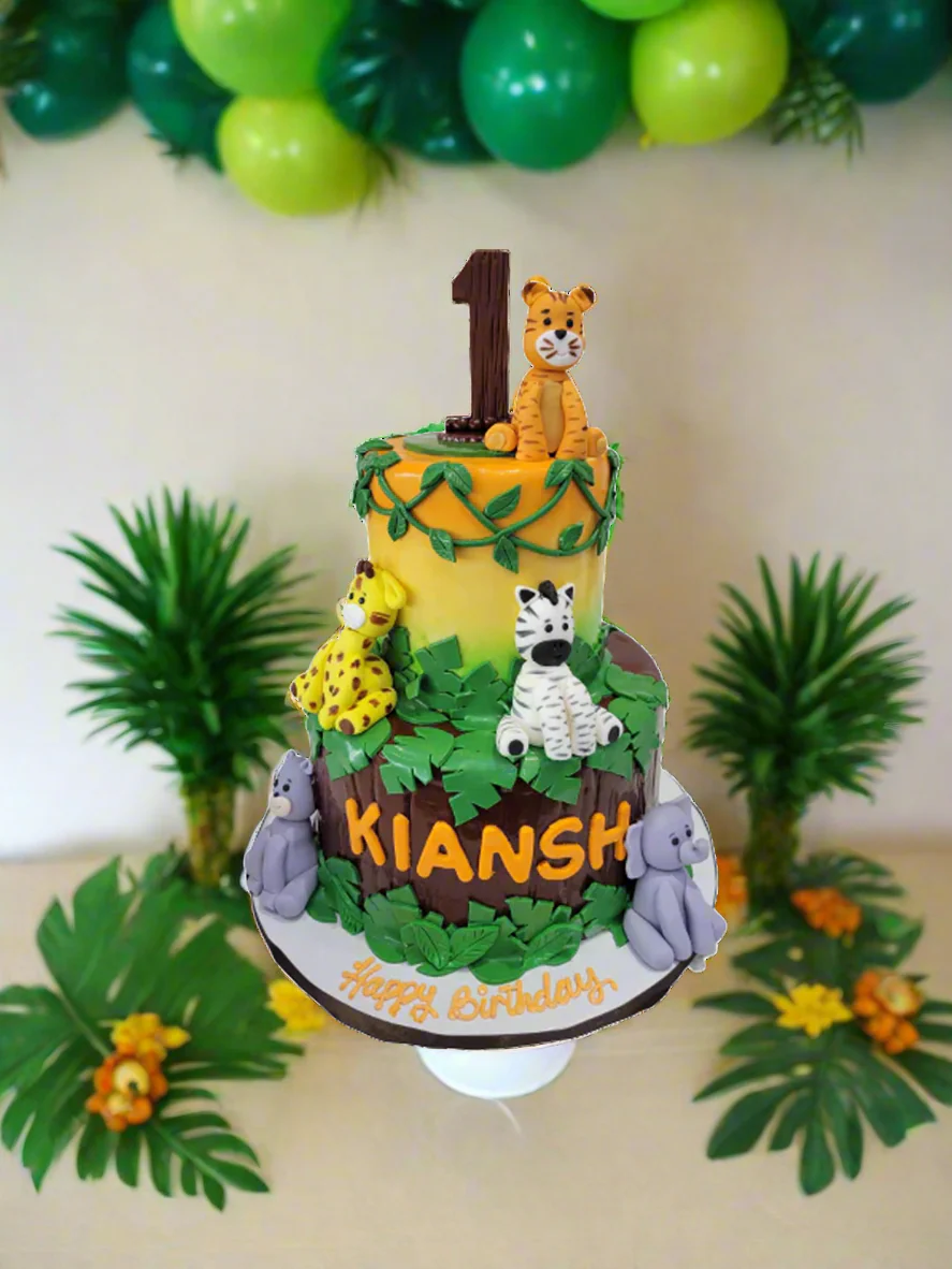 Kiansh Jungle Fondant Cake - Image 3
