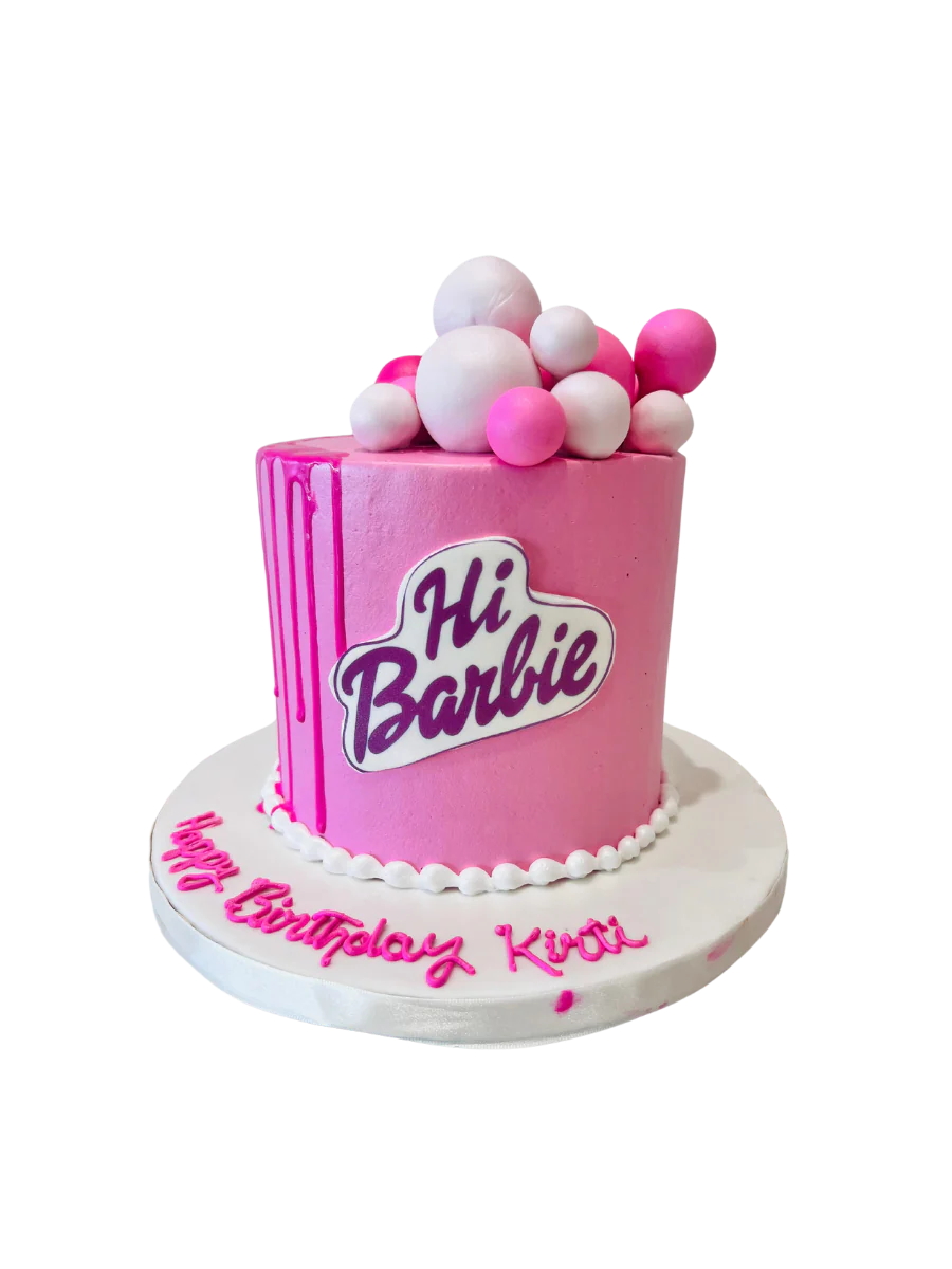 Kirti Pink Barbie Cream Cake