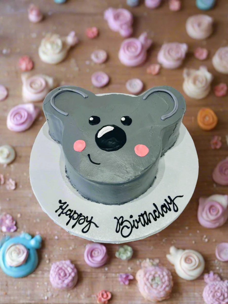 Koala Face Cream Cake - Image 2