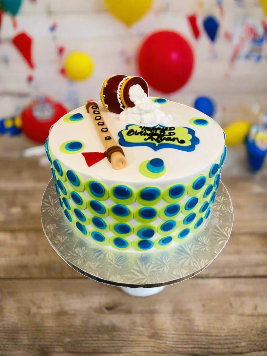 Krishna Birthday Fondant Cake - Image 2