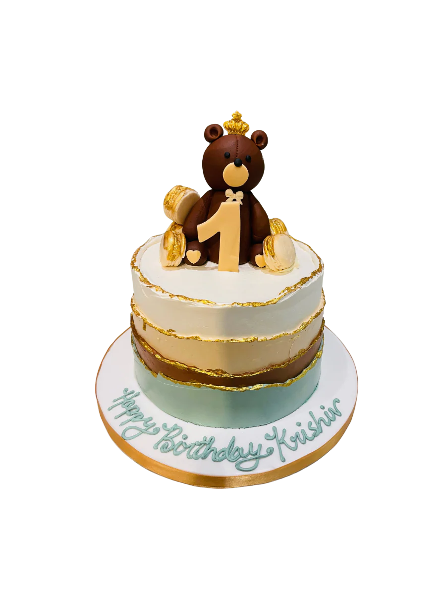 Krishvir Teddy Birthday Cake