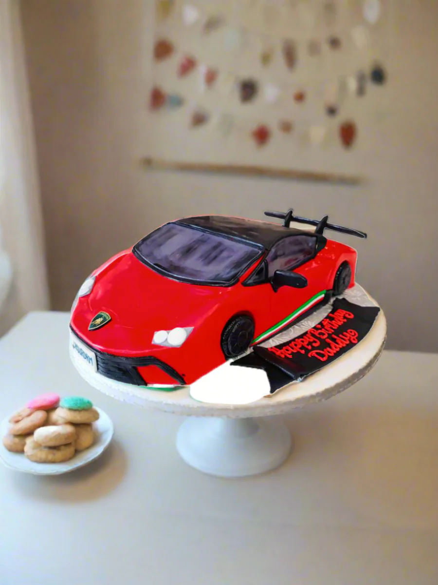 Lamborghini Car Birthday Cake - Image 3