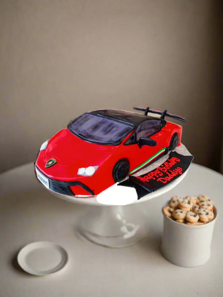 Lamborghini Car Birthday Cake - Image 4