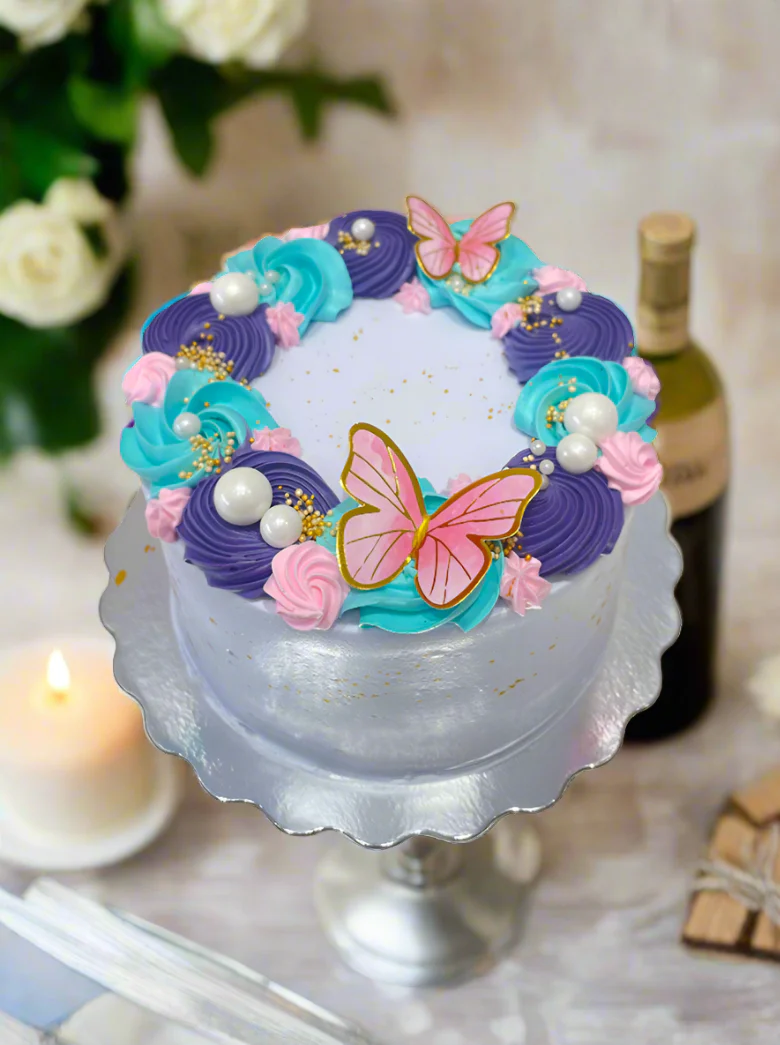 Lavender Butterfly Cake - Image 2