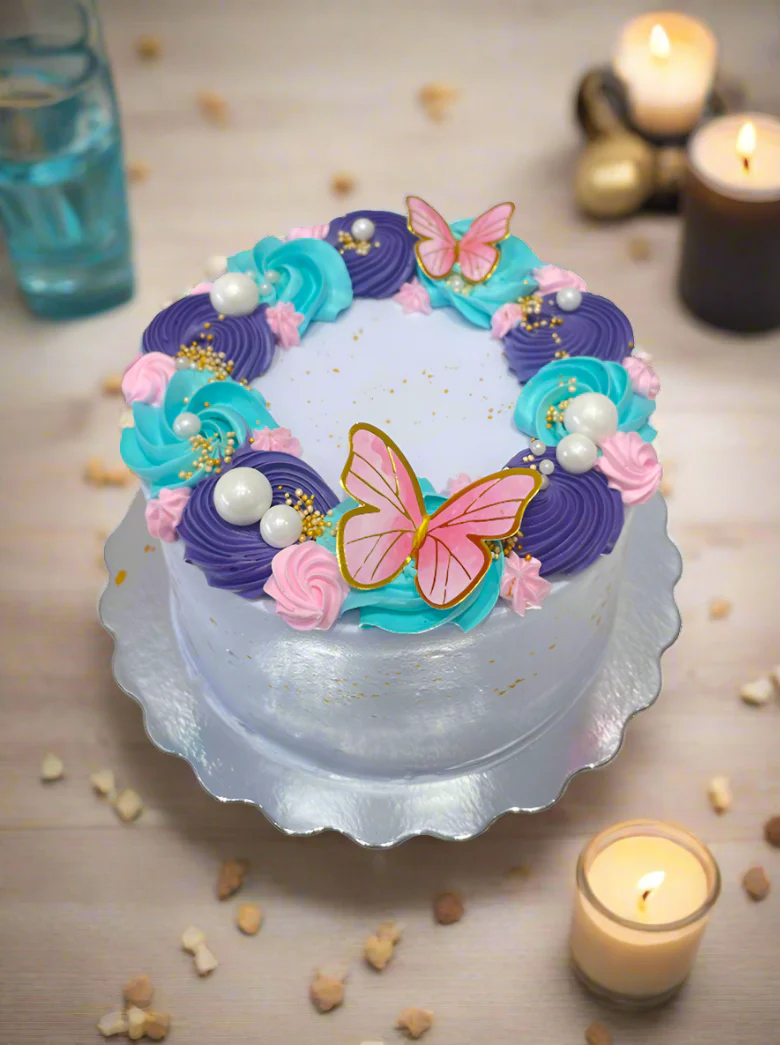 Lavender Butterfly Cake - Image 3