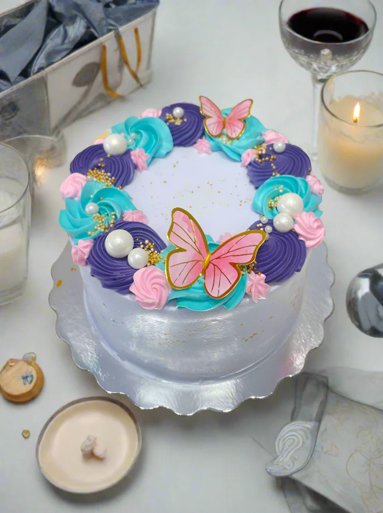 Lavender Butterfly Cake - Image 4