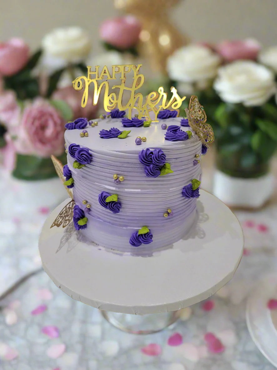 Lavender Butterfly Mother's Day Cake - Image 2