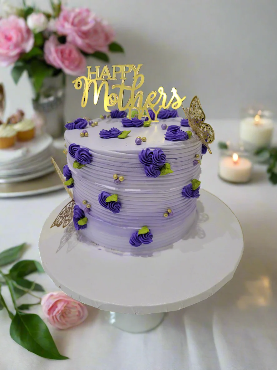 Lavender Butterfly Mother's Day Cake - Image 3