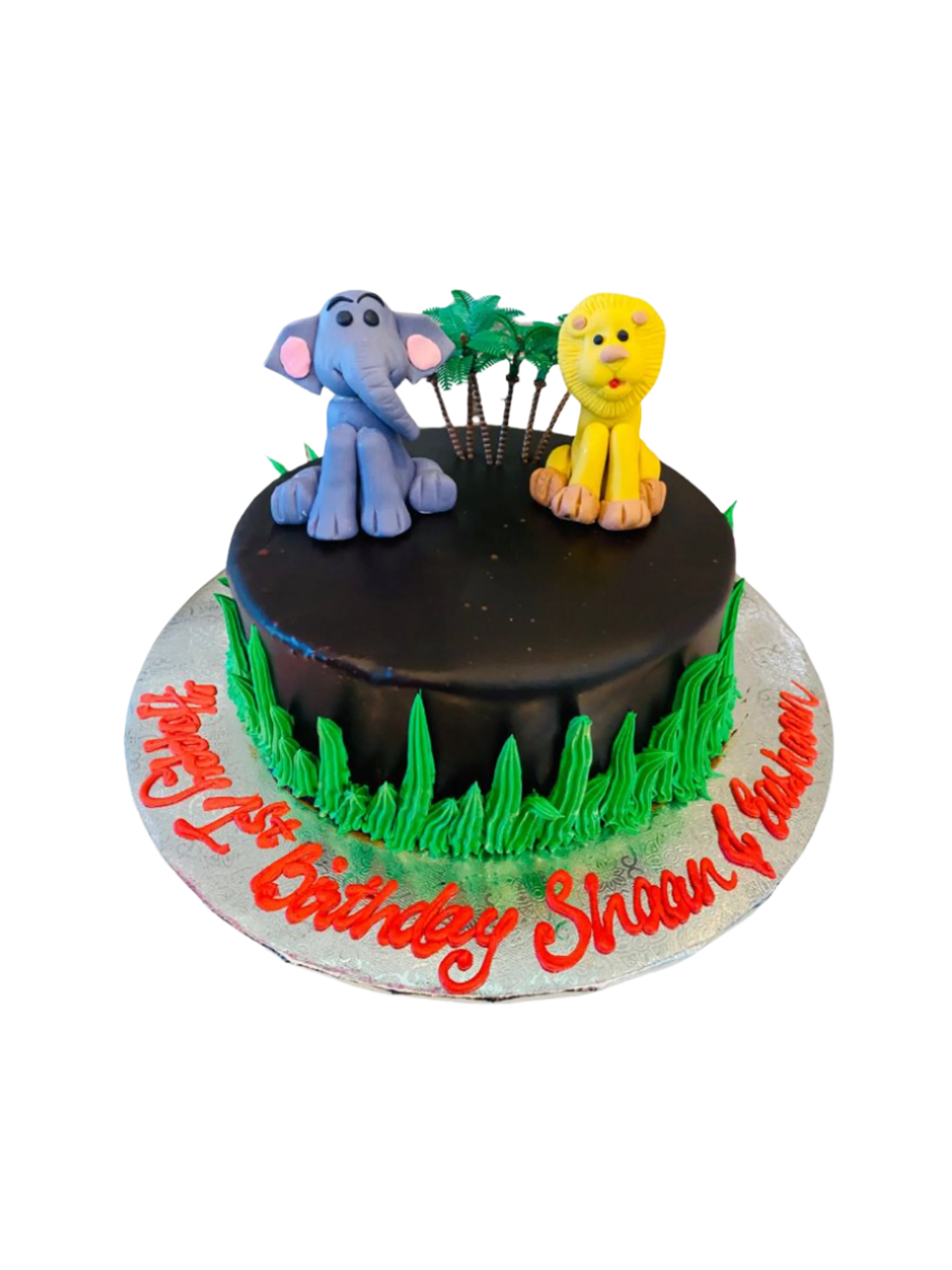 Lion & Elephant Jungle Cake