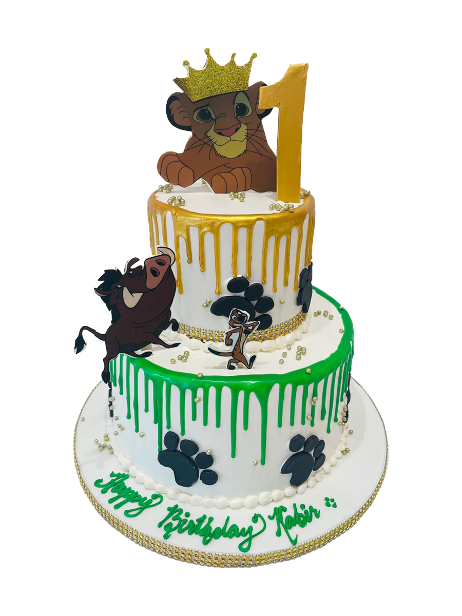Lion King Tiered Birthday Cake