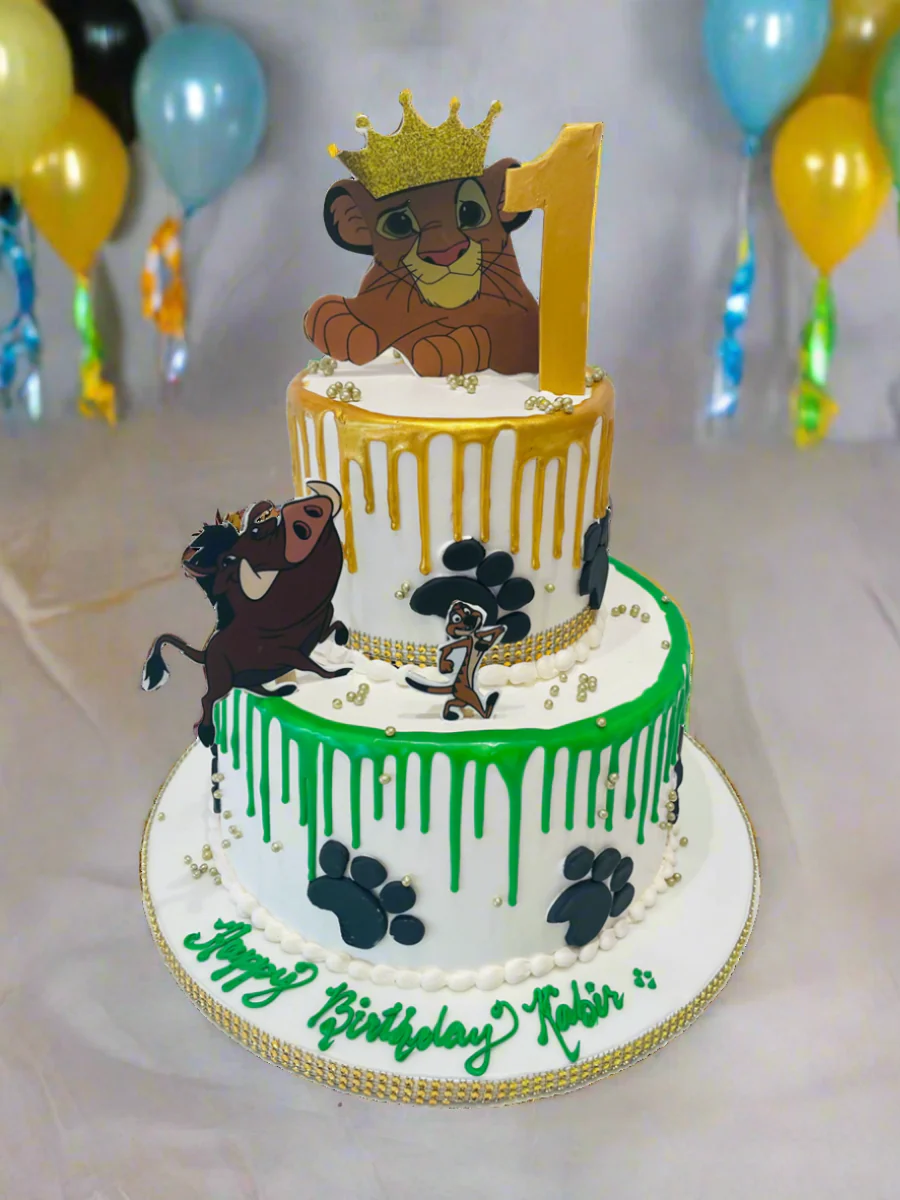 Lion King Tiered Birthday Cake - Image 3