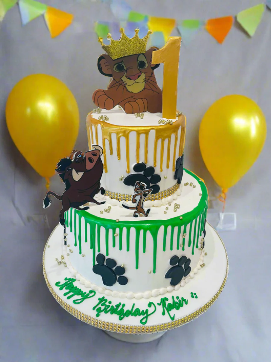 Lion King Tiered Birthday Cake - Image 4