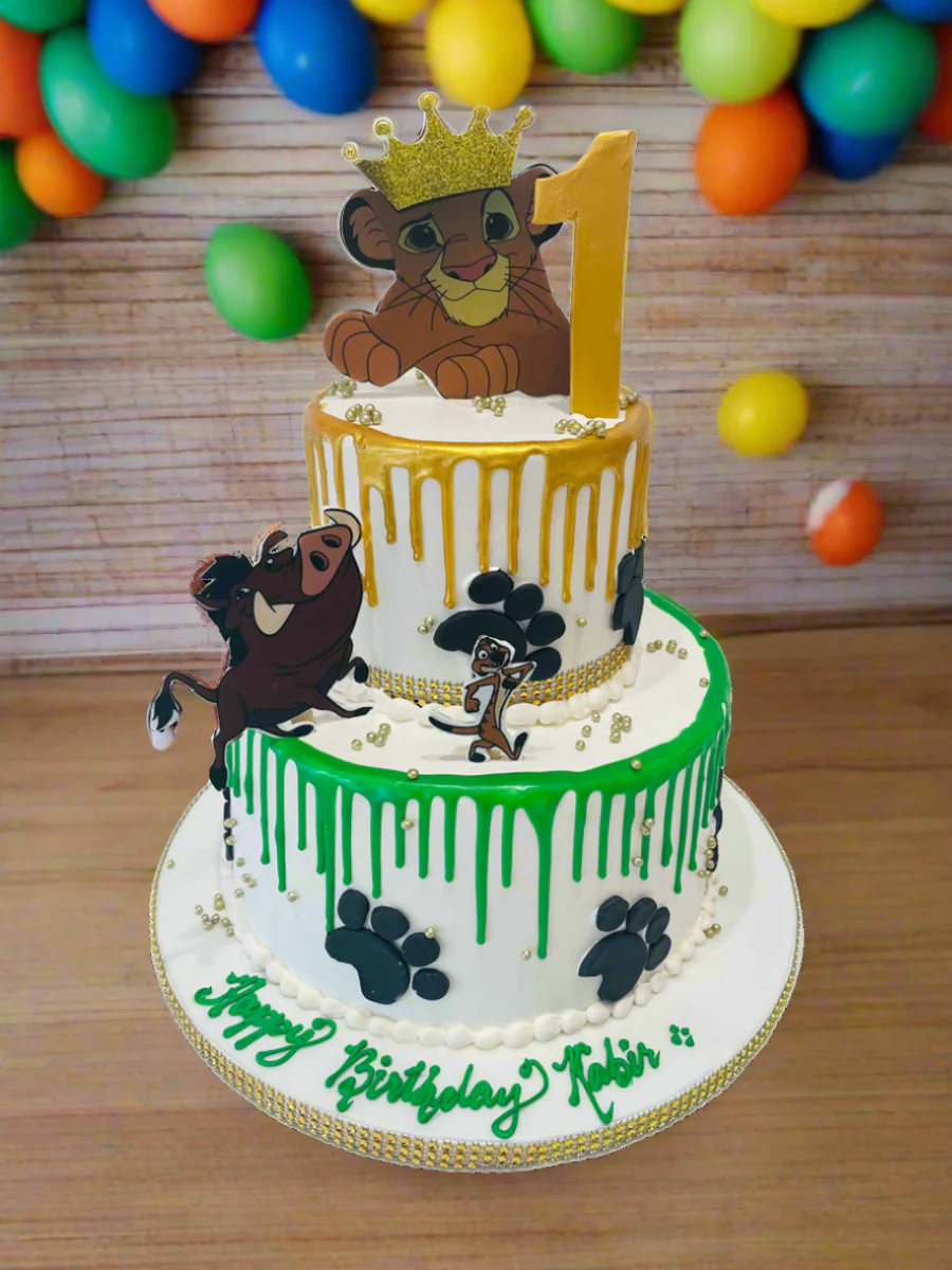 Lion King Tiered Birthday Cake - Image 5