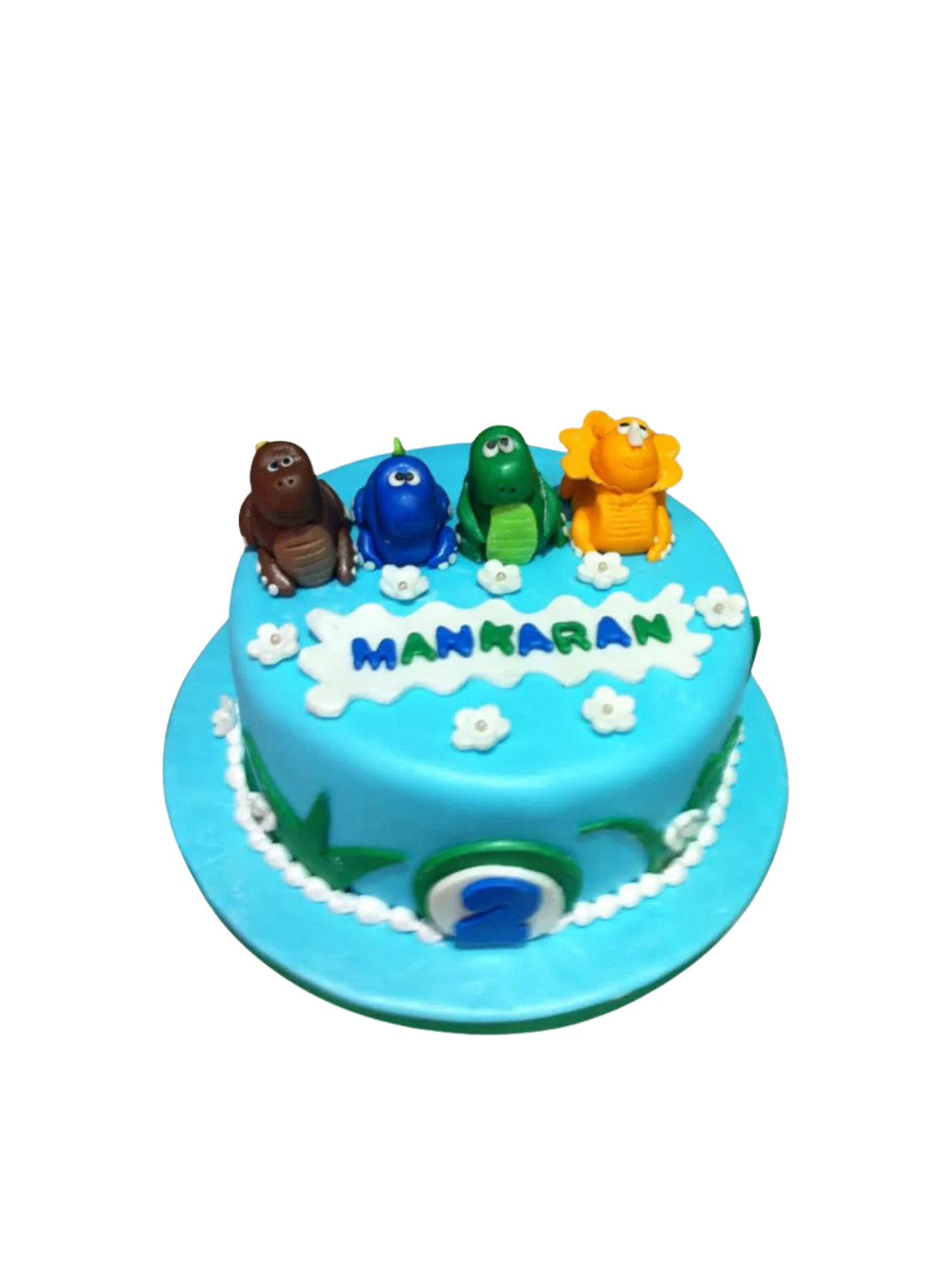 Little Dinosaur World Fondant Cake