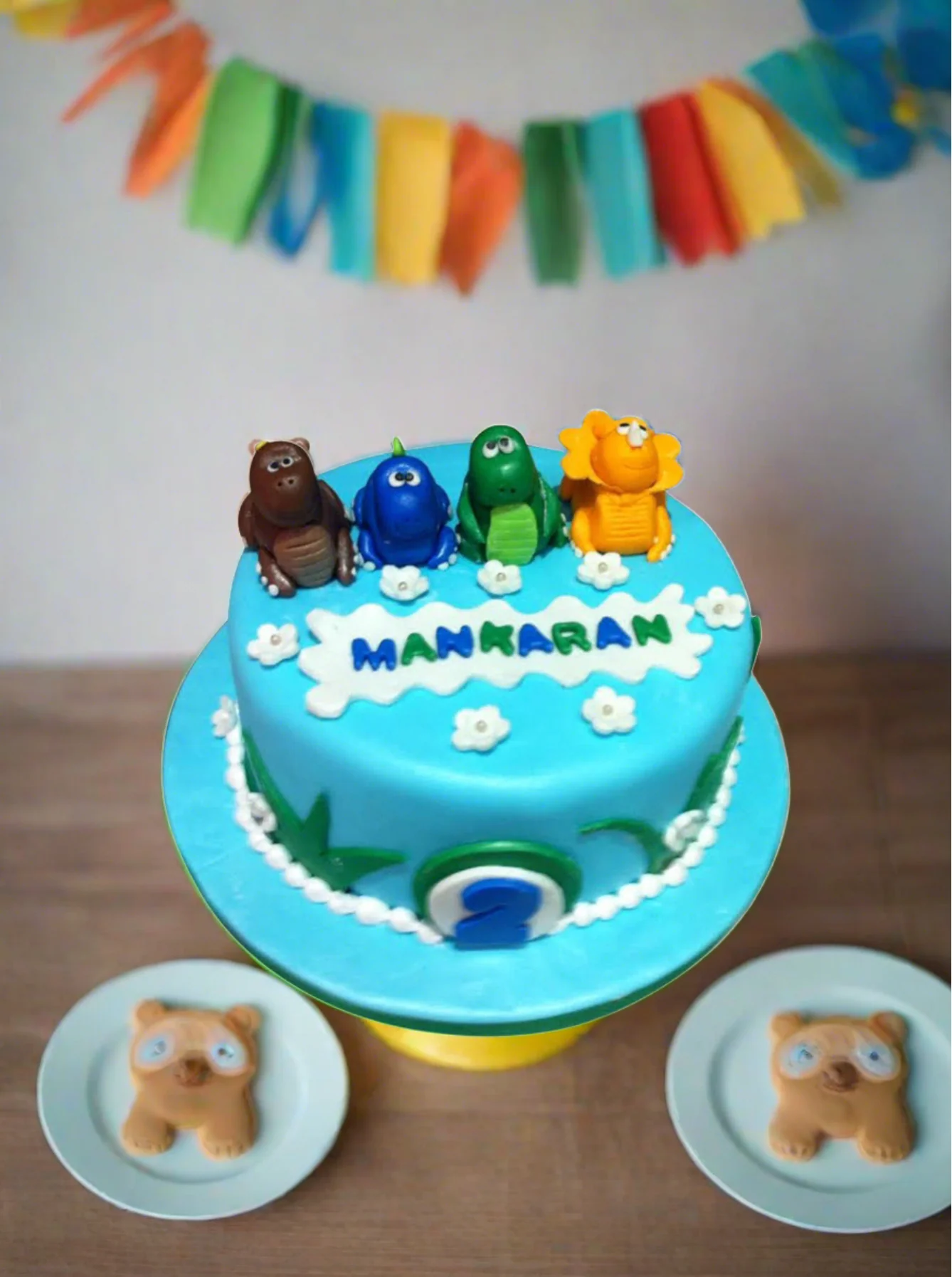 Little Dinosaur World Fondant Cake - Image 2