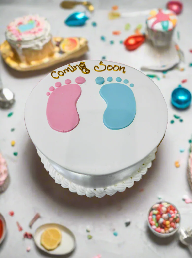 Little Feet Baby Shower Cake - Image 4