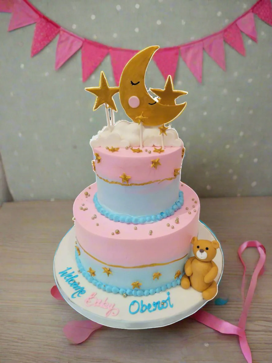 Little Oberoi Tiered Cream Cake - Image 2
