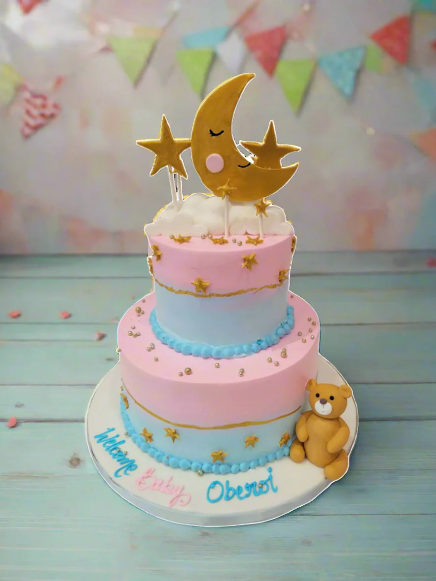 Little Oberoi Tiered Cream Cake - Image 3