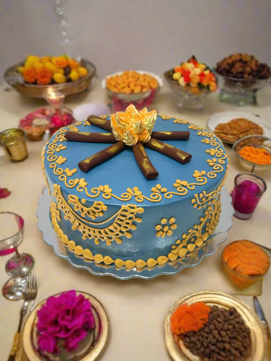Lohri Henna Cream Cake - Image 2
