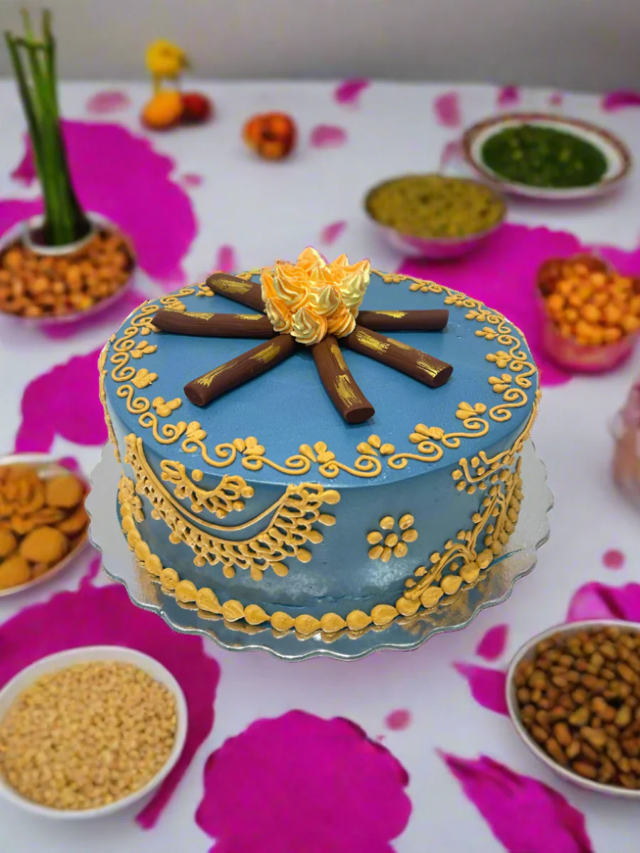 Lohri Henna Cream Cake - Image 3