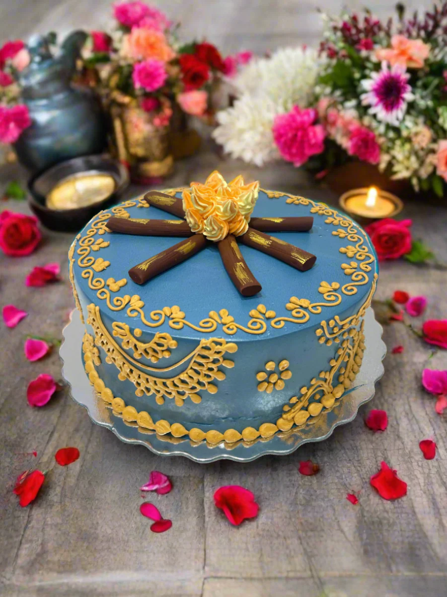 Lohri Henna Cream Cake - Image 4