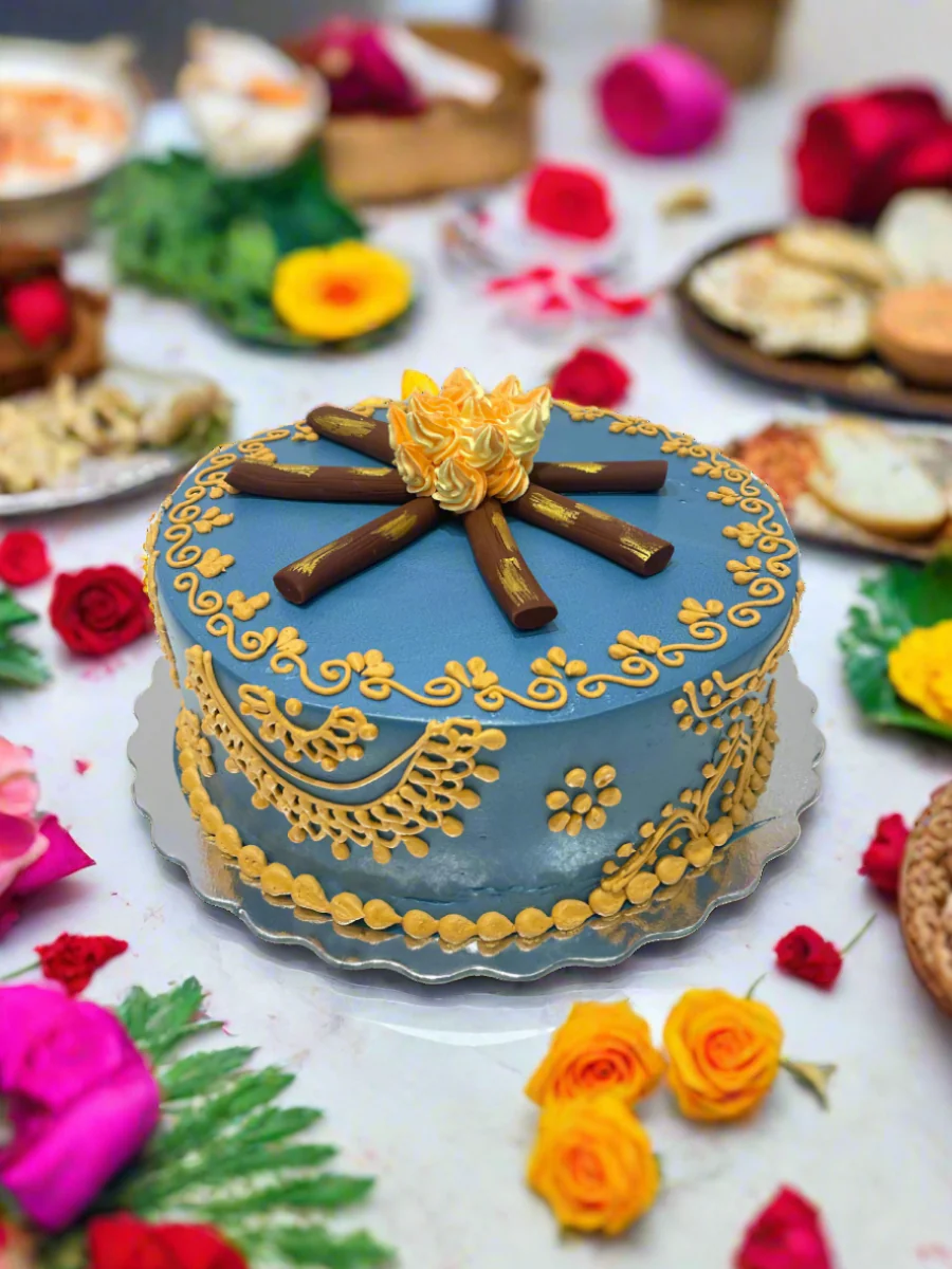Lohri Henna Cream Cake - Image 5