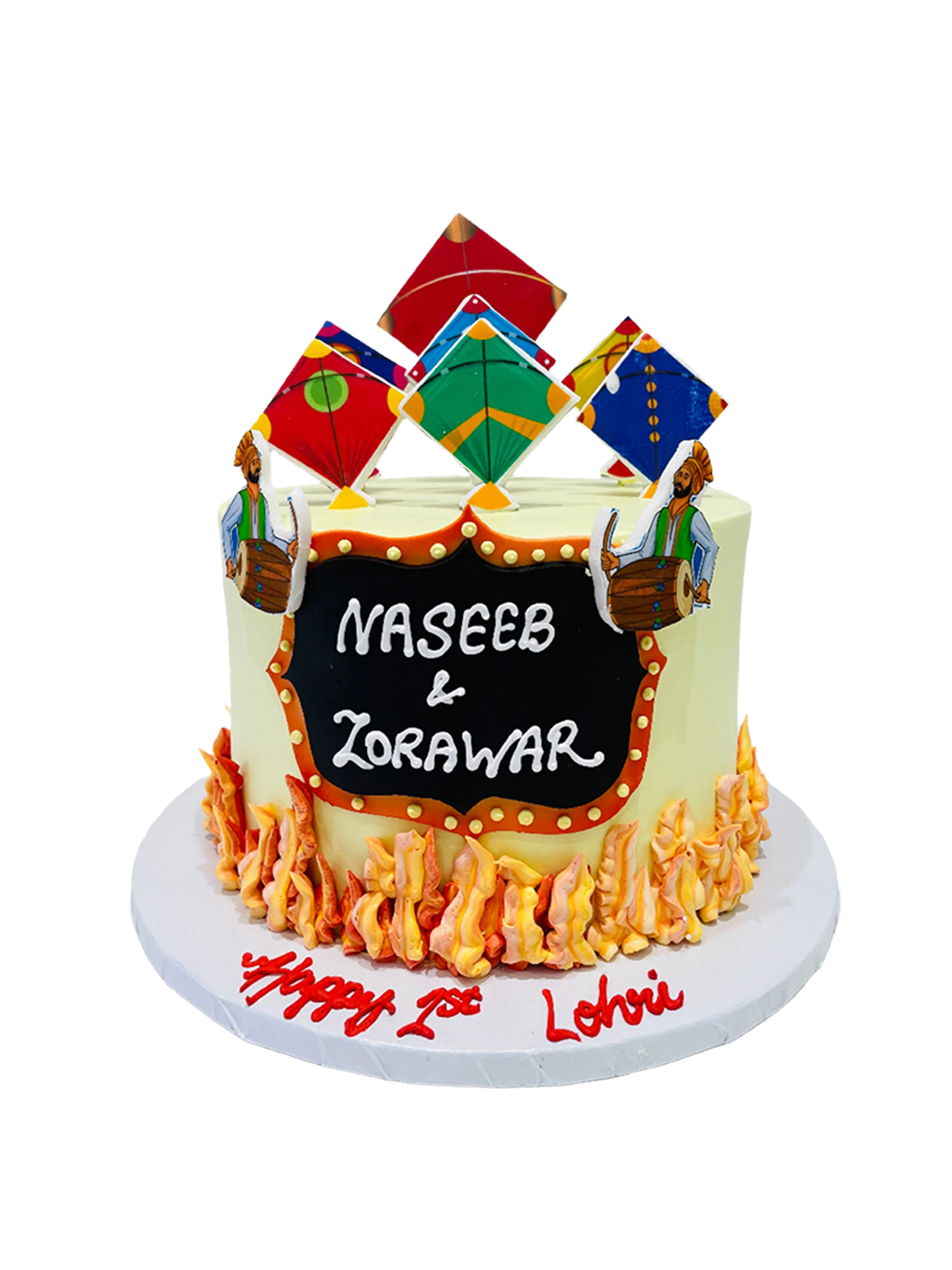 Lohri & Kites Cream Cake