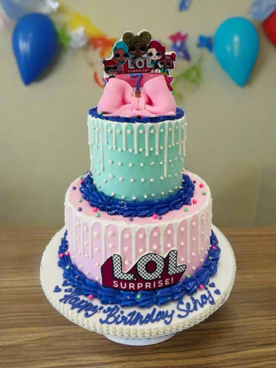 LOL Surprise Cream Tiered Cake - Image 2