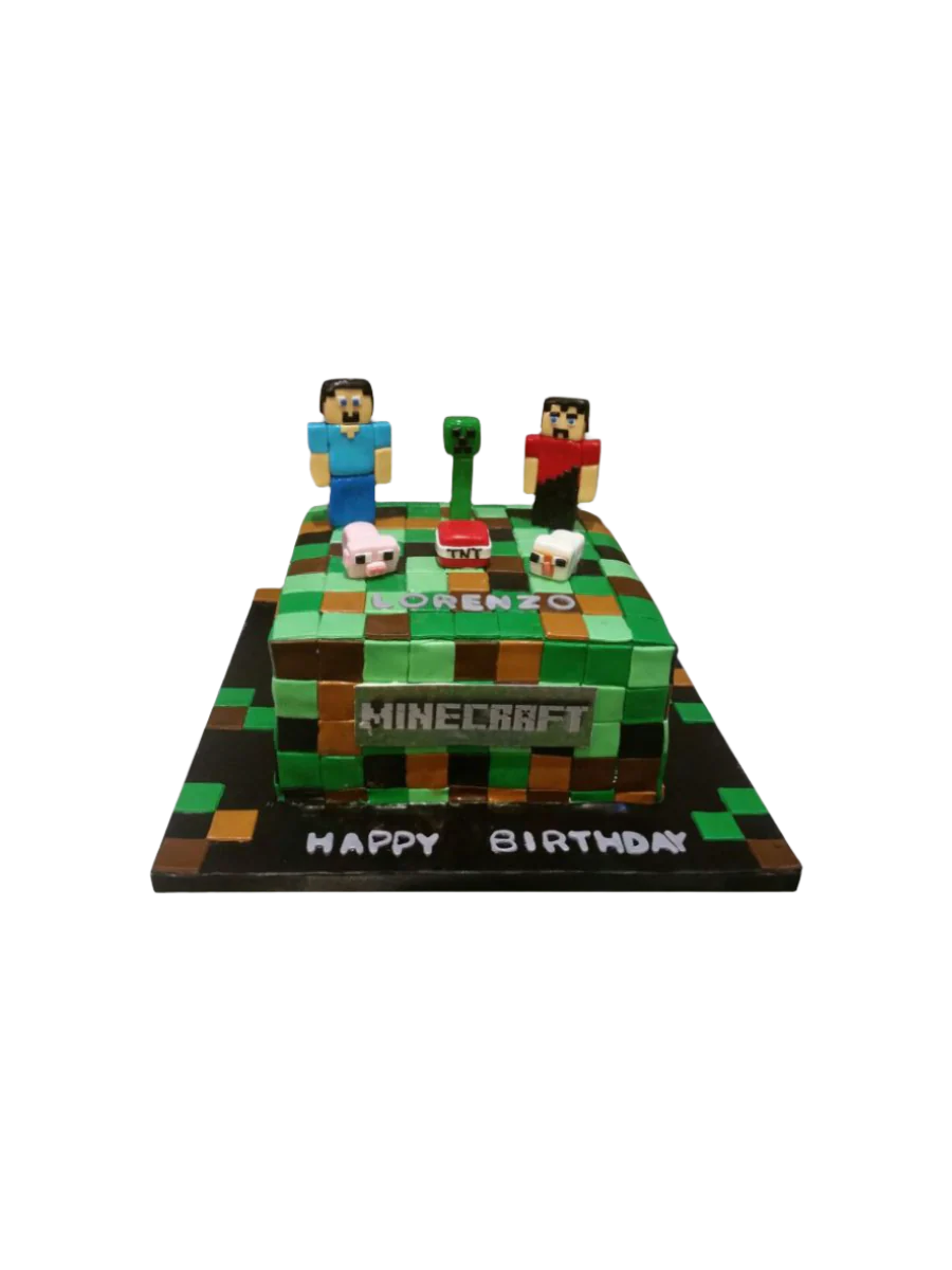 Lorenzo Minecraft Birthday Cake