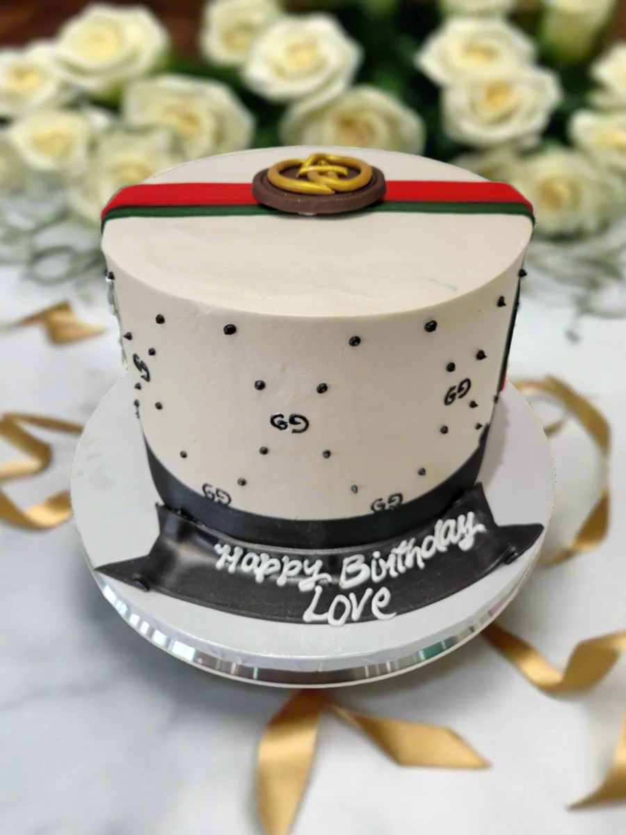 Love Gucci Cream Cake - Image 4